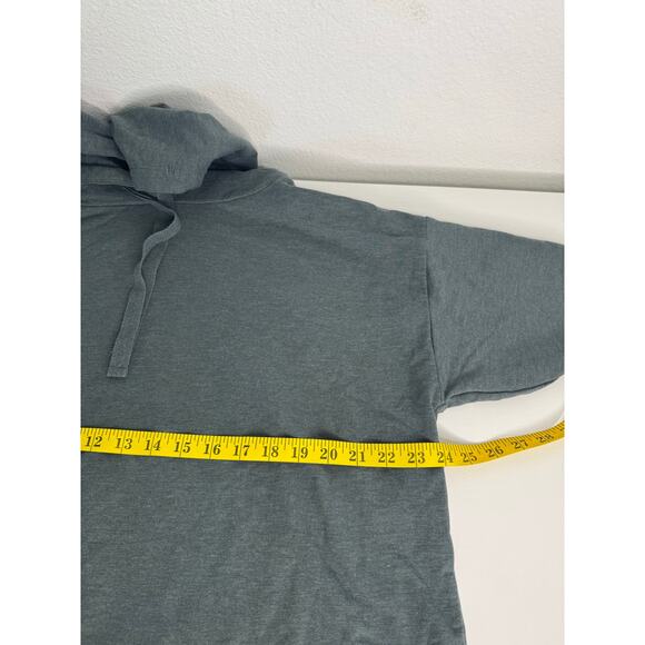 Z by Zella Womens Cropped Heathered Green Workout Hood Sweatshirt Size Medium - Picture 3 of 7